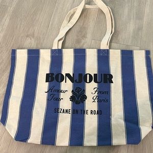 NWOT Sezane Bonjour Tote Bag